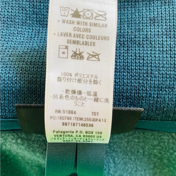 Patagonia Better Sweater Fleece Knit Jacket Teal Utility Jacket Medium - Picture 16 of 16